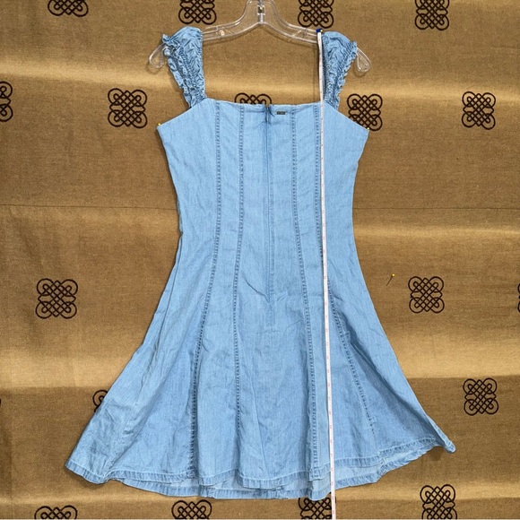 Guess NWT! Sweetheart Light Blue Scarlette Denim Mini Dress Size XS - Picture 15 of 16